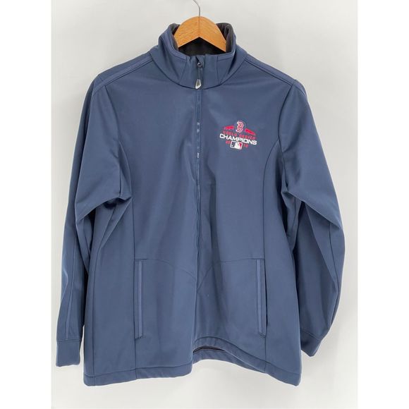 Antigua Boston Red Sox Jacket World Series 2018 Women 2XL Blue Fleece Lined - Picture 1 of 12